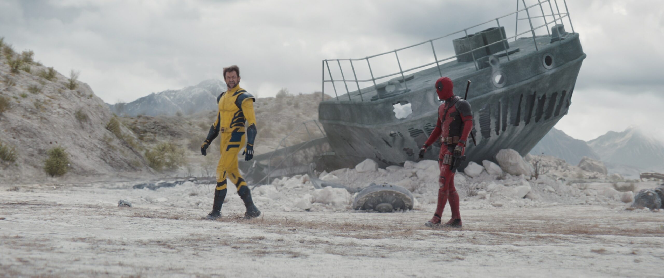Hugh Jackman as Wolverine and Ryan Reynolds as Deadpool suit up to save the world.